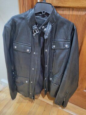 Black banana republic leather jacket NWOT